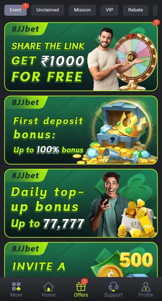 8jjbet game download and earn free bonusses 