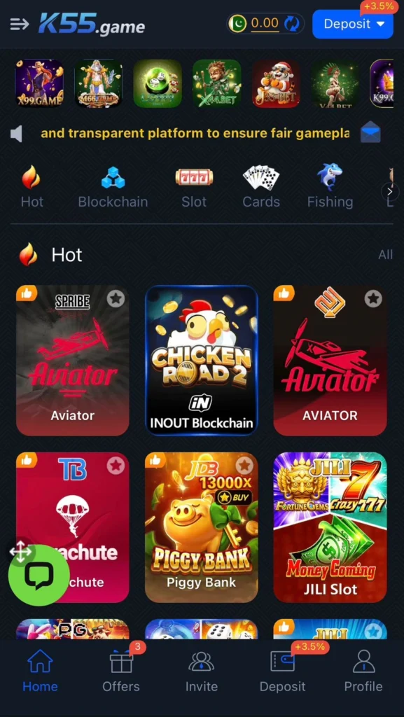 K55 game dowload k55 is new earing game in pakistan